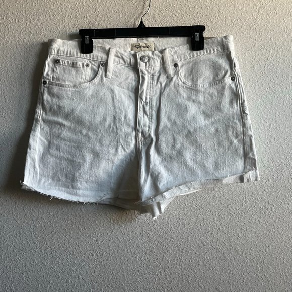 NWT Madewell High-Rise Denim Shorts in Tile White Size 32 - Picture 3 of 13
